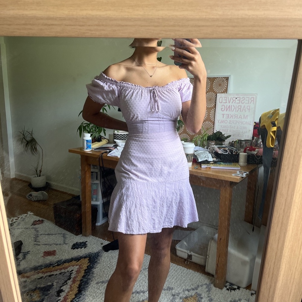 cottage core lavander dress